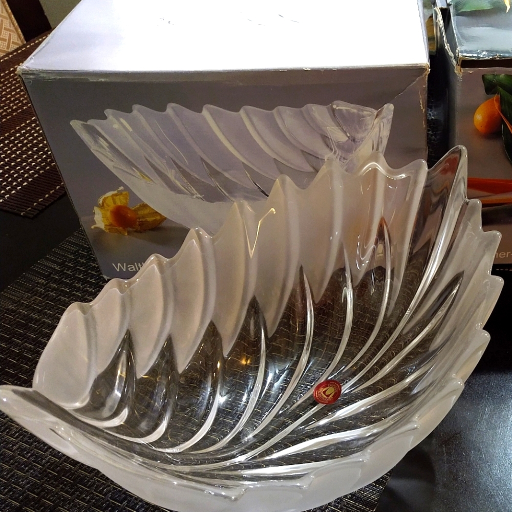 Gorgeous Walther Glass, Glass Fruit Serving Bowl. Made in Germany